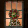 Yousheng Christmas Wreaths for Front Door Artificial Greeney Wreath with Bow And Red Berries for Holiday Home Wall Fireplace Indoor Outdoor Porch