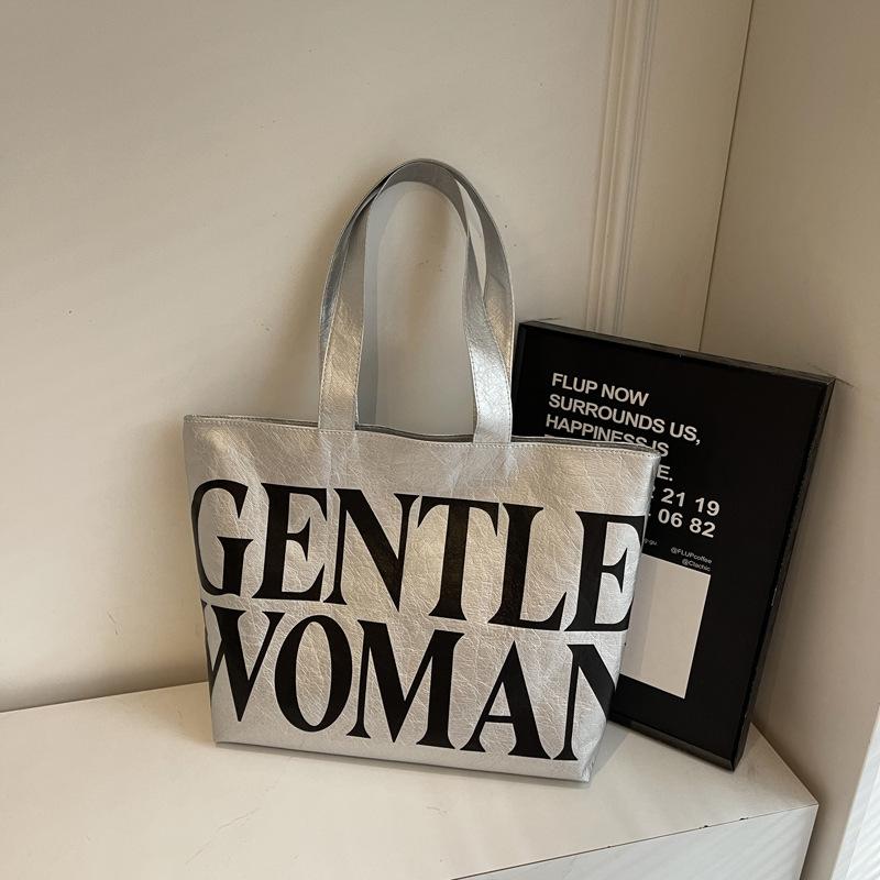 Handbag Women's 2025 Spring New Trendy Korean Version Simple Casual Shoulder Bag Large Capacity Tote Bag Fashion Big Bag