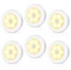 AMIR Upgraded Motion Sensor Light Cordless Battery-Powered LED Night Light Stair Lights Wall Lights for Hallway Bedroom Kitchen