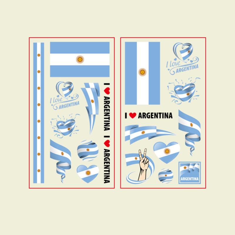 Neu! 10 Stück Katar WM Flagge Tattoo Aufkleber Premium Wasserdicht Temporärer Aufkleber für Fußballparty