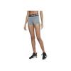 Pantaloncini Sportivi Donna Pro Logo Vita Elastica Vestibilità Aderente Grigio Fumo CZ9857-084