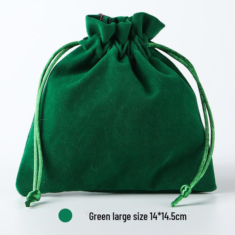 Christmas Flannel Gift Bag: Red Drawstring Bag for Candy, Peace Fruit, and Wedding Favors