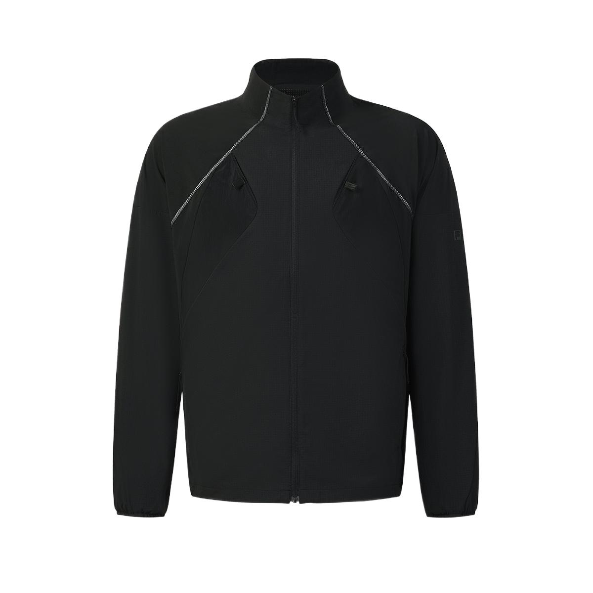 FILA Long Sleeve Stand Collar Solid Woven Jacket Men jackets A11M621715F-BK M