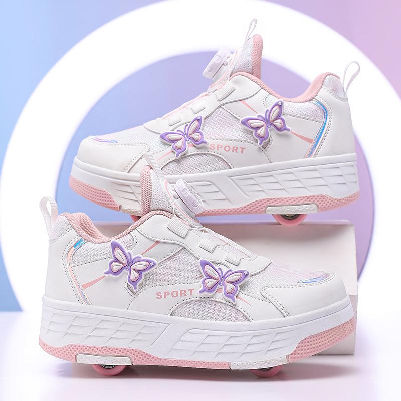New Runaway Shoes Four-wheel Pulley Shoes Girls Children with Wheels Shoes Children's Skates