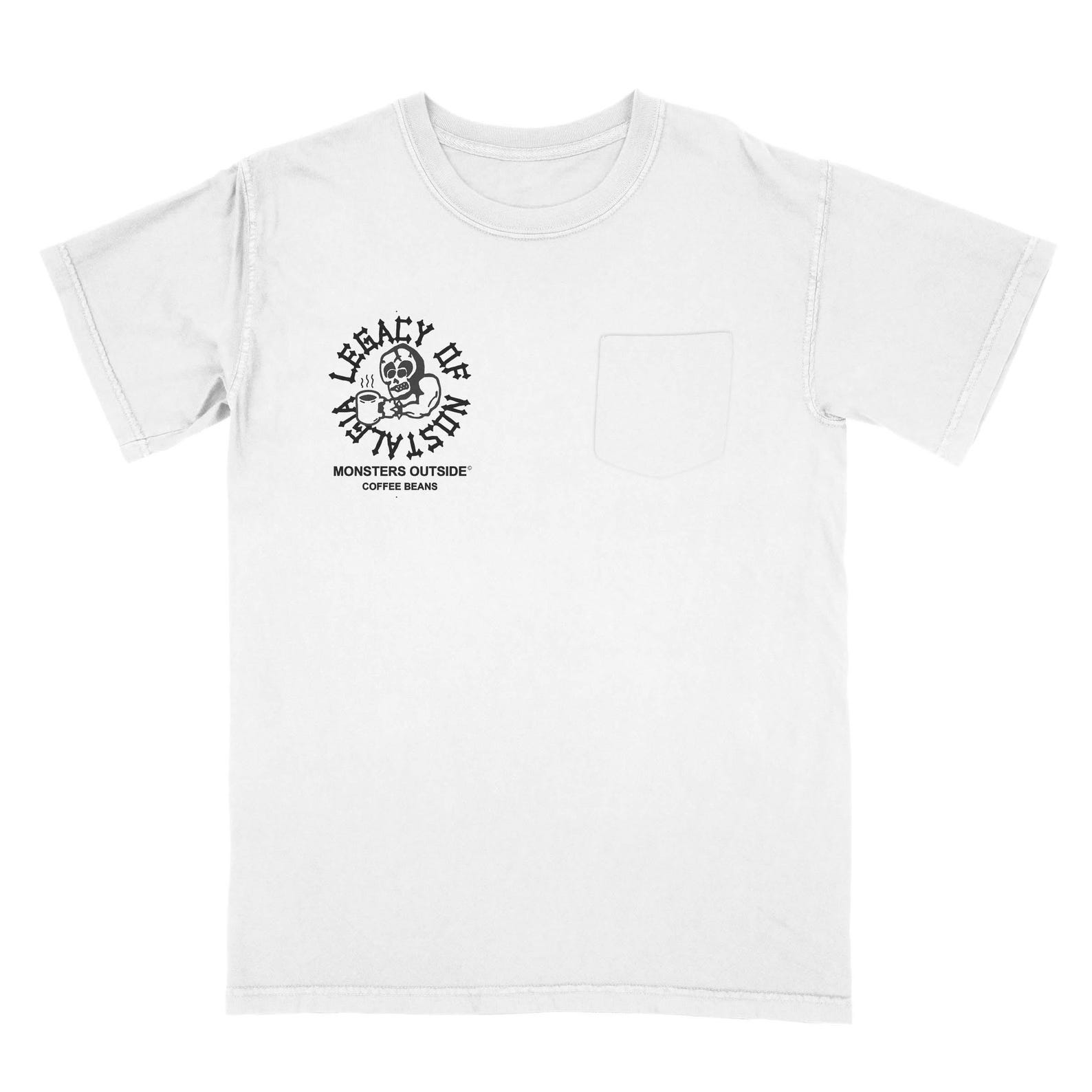 Monsters Outside Coffee Tee Shirt XL