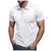 Men's Summer Loose Tee Corduroy Half Zipper Lapel Short Sleeved T-Shirt Solid Color Lightweight And Breathable Shirts Tops