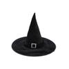 Velvet Halloween Hat Bending Angle Devil Cap Creative Halloween Witch Wizard Hat  Adults