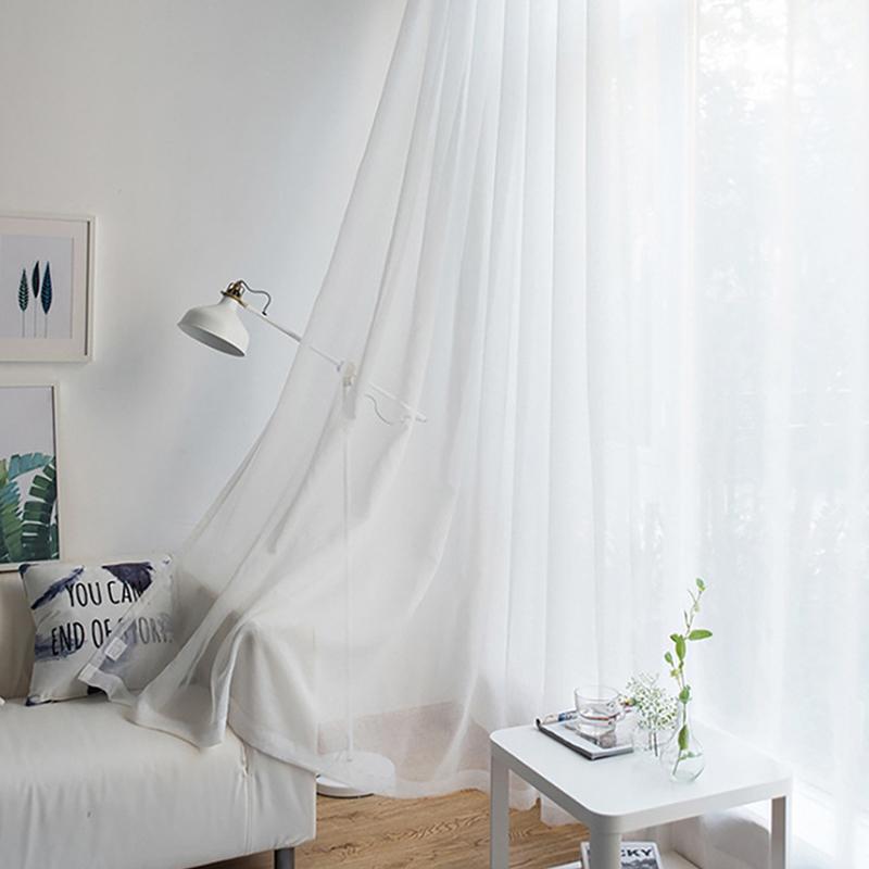 Tende Finestra in Chiffon Semitrasparente Per Soggiorno Moderne Semplici Tenda Garza Semi Oscurante Balcone Telo Sottile per Finestra