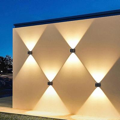 Solar Wall Light Outdoor Up-Down Lighting LED Lamp Solar Wall Washing Lights for Courtyard Garden Dimmable