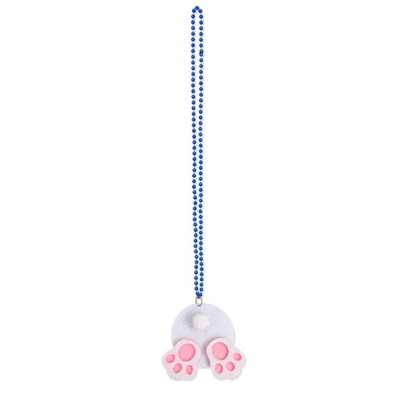 

2Pcs Plastic+Felt Kids Easter Necklace Theme Neck Chain Party Dress Up Decor D
