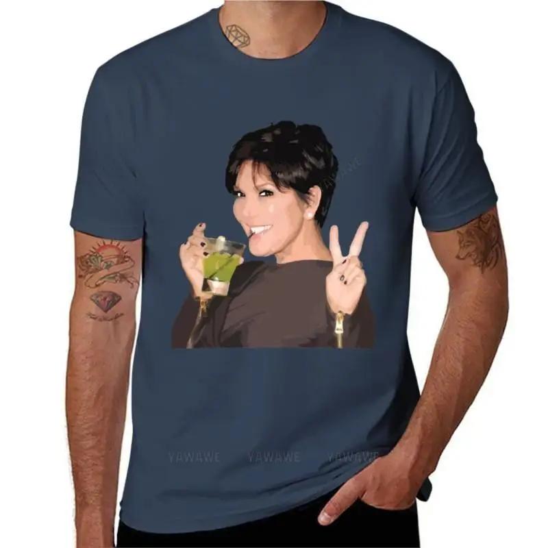 Cotton tshirt men Kris Jenner TShirt summer clothes Short sleeve mens graphic tshirts big and tall brand tees S