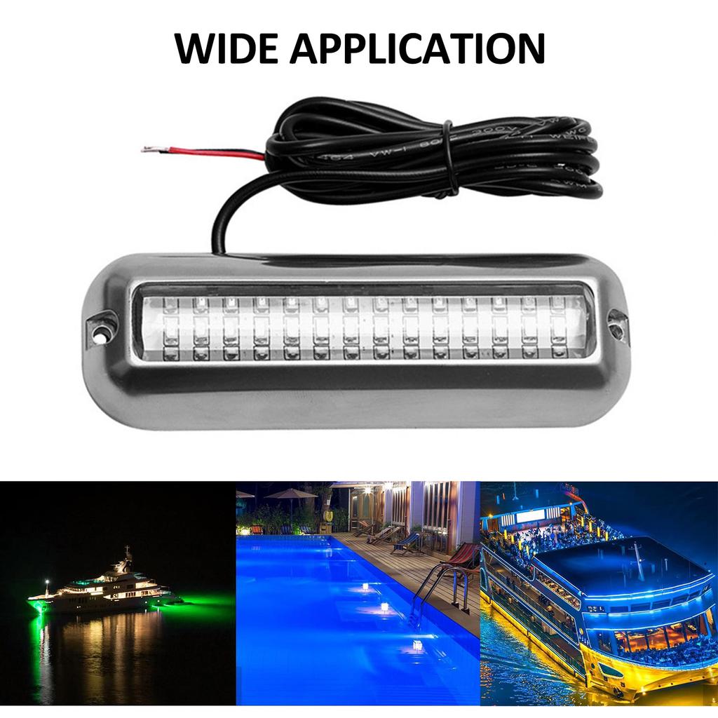 LED Φως σκάφους, 42 LED Αδιάβροχο 316 από ανοξείδωτο ατσάλι υποβρύχιο φως για τραβέρσα σκάφους γιοτ