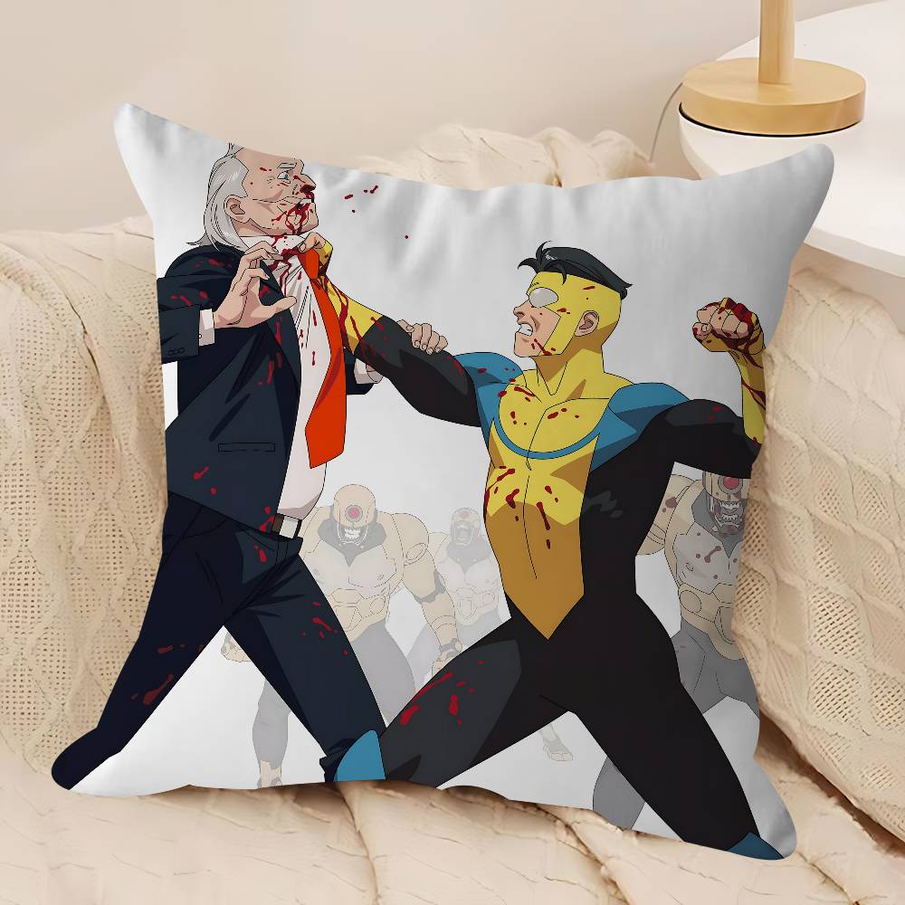 Tecknad I-Invincible Lönndesign Kuddfodral Glad Höstskörd Dekor Högtidsdekorati Kuddfodral