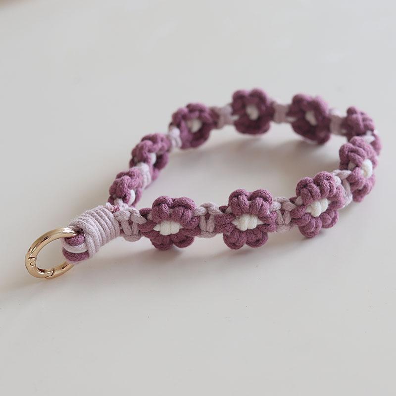 Ins Europäischen-stil handy anhänger geflochtene handy kette kleine gänseblümchen blume geflochtene seil tasche anhänger kreative geschenk