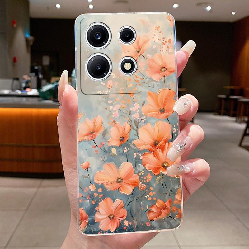 For Infinix Note 30 VIP Phone Case X6710 Clear Silicone Soft Cover For Infinix Note 30 VIP Fashion Flower Cases Note30 VIP Coque