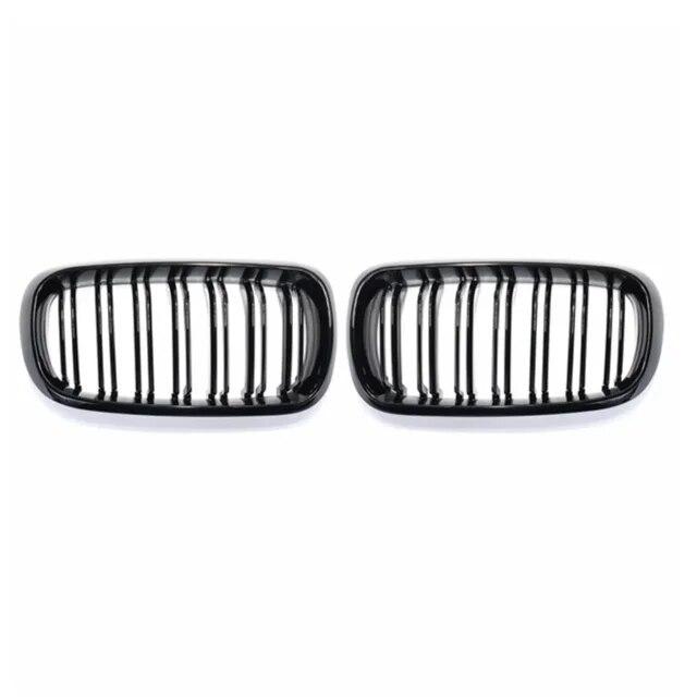 Glossy Black Car Grille Grill 2 Slat Front Kidney For BMW F15 F16 X5 X6 F85 F86 X5M X6M 2014-2018 Replacement Front Kidney Grill