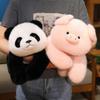 Peluche Maiale Panda in Posizione Sdraiata con Imbottitura in Cotone PP per Bambine e Regalo