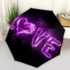 Love,Flame Automatic Folding Umbrella Compact 8 Rib Design,Unique Style,Suitable for Everyday Outdoor Use,Perfect Gift for Friends and