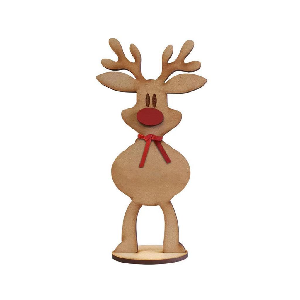 Personalized Freestanding Reindeeres Family Names Christmas Deer Reindeeres Standing Tabletop Table Ornament Home Decoration