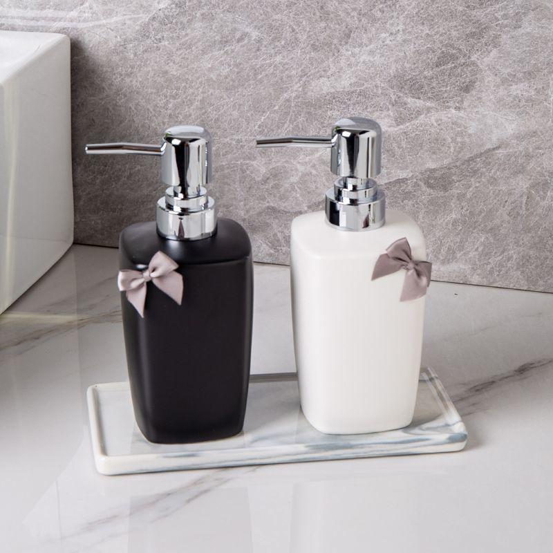 Bathroom Portable Shampoo Empty Bottle Household Compression Soap Dispenser 400ml Ceramic Lotion Bottle Bathroom Accessories