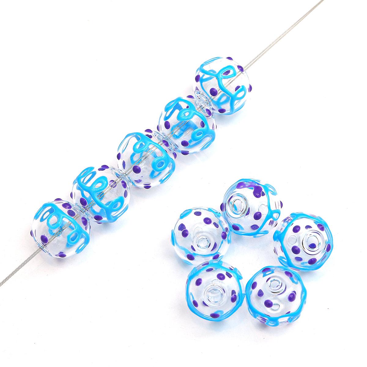

1 шт. 14 мм декоративный узор от руки полые цветные глазури круглый шар разноцветные стеклянные бусины для изготовления ювелирных изделий DIY браслет ожерелье серьги 14mm 1pcs