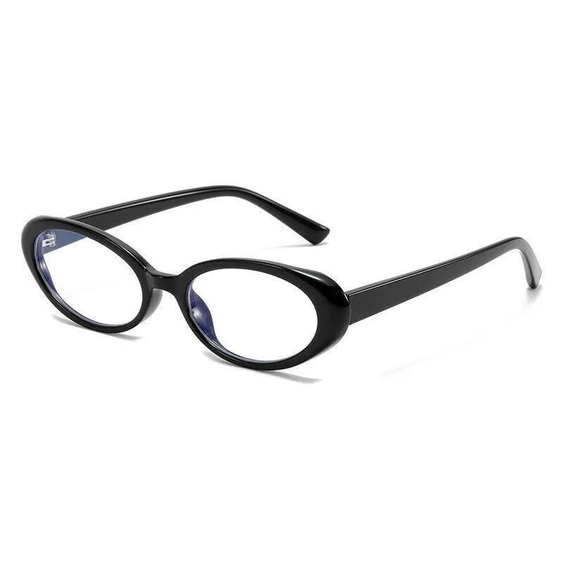 Elliptical Korean Reading Glasses Fashion Women Blue Anti Light Far Sight Eyeglasses Ladies Simple and Versatile Eyewear Diopter