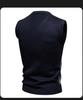 2025 Men's Autumn/Winter V-Neck Grid Knit Pullover Vest