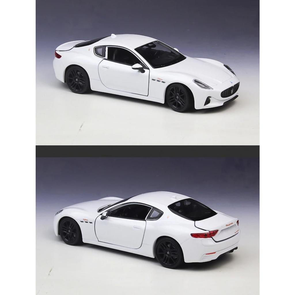 Welly 1/24 2023 Maserati Granturismo Folgore Coupe Deportivo de Aleación Modelo de Coche de Carreras de Metal Fundido Vehículos Modelo Juguete Regalo para Niños
