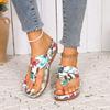 Toe sandals summer refreshing casual color slippers fashion large size car line fashion sandals