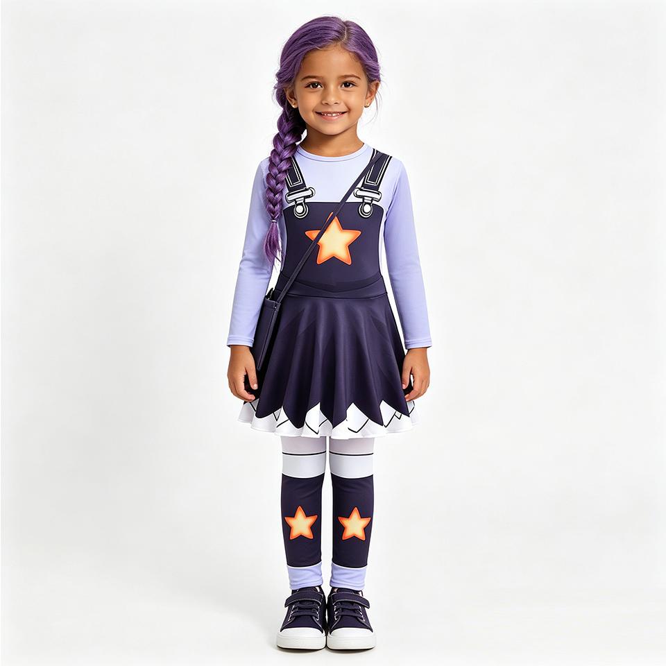 Adventure Game Poppy Girls Outfits Halloween Cosplay Lily Birthday Party Children's Jumpsuit Carnival Performance Kids Clothes