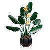DIY Building Set MOC 10289 Bird of Paradise Artificial Flower Bouquet Roses Home Decor Display Model Christmas Gift Idea
