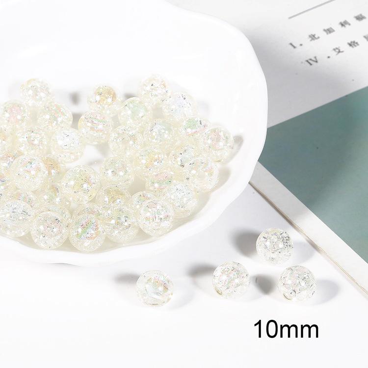 Acrylic Iridescent Floral Bubble Beads for DIY Jewelry Accessories