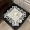 Table Cloth Napkins Table Cover Tablecloth Cup Coffee Mats Placemats Disk Pad Prop Cover Lace Corner Lamp Retro Posing Tea Towel
