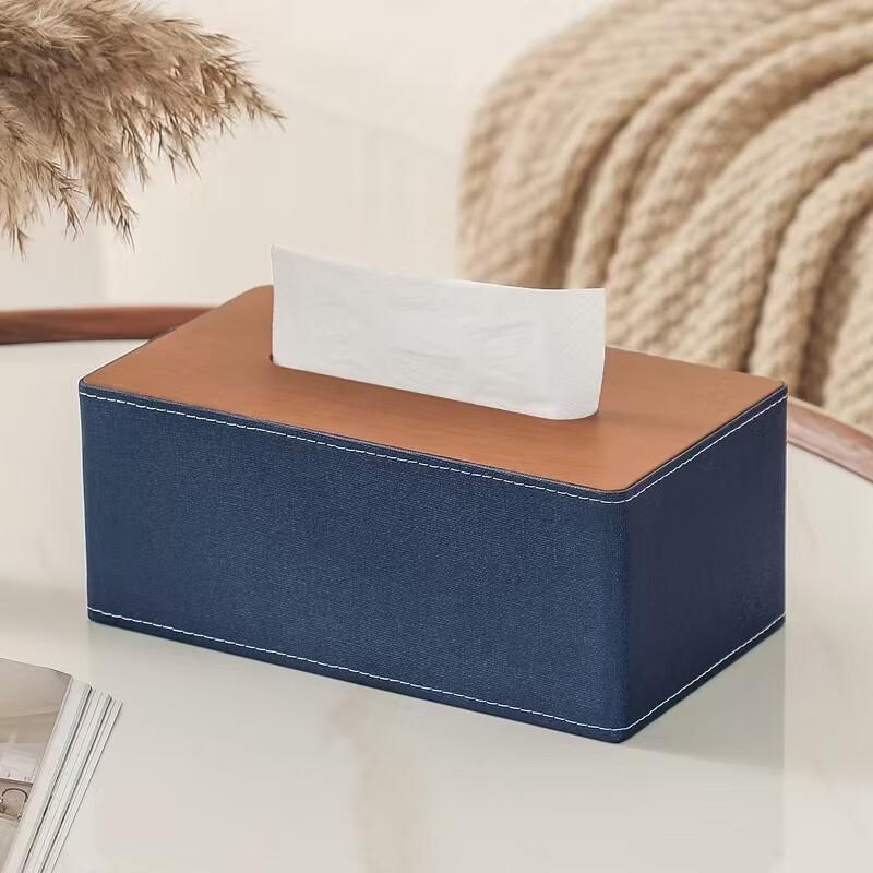 

PURABLE Nordic Light Luxury Leather Tissue Box