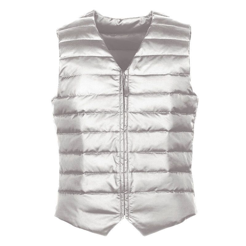 Vest Men's Thin V-neck Down Cotton Warmth Cold Protection for Young Middle-aged Fashion Korean Style New Vest