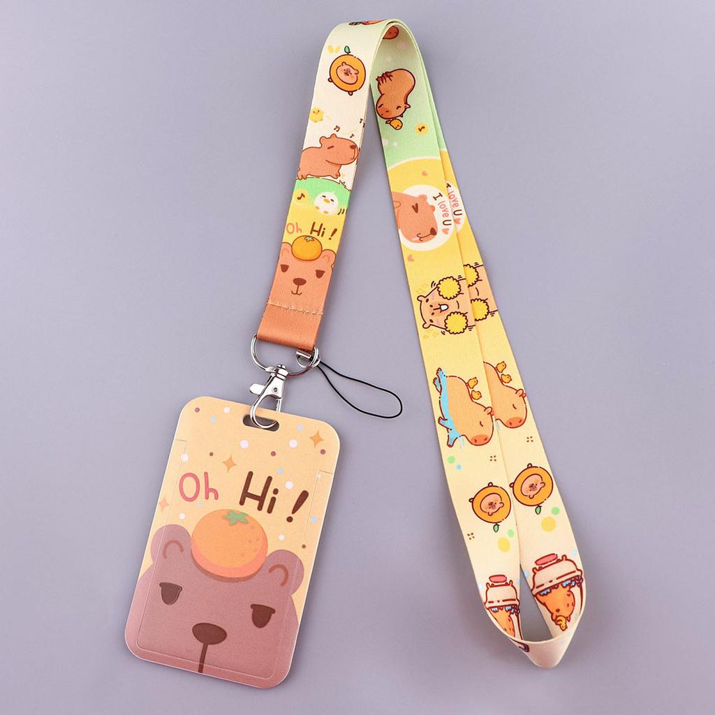 New Model Animal Hanging Loop Strap Webbing Student Cartoon Pet Leash Set Work Card Mobile Phone Rope Identification Card