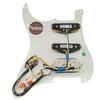 Musiclily Pro SSH Stratocaster Prewired Pickguard for ST Stratocaster Electric Guitar with Artec Alnico 5 Aged Set Pickups, White, 3-Piece