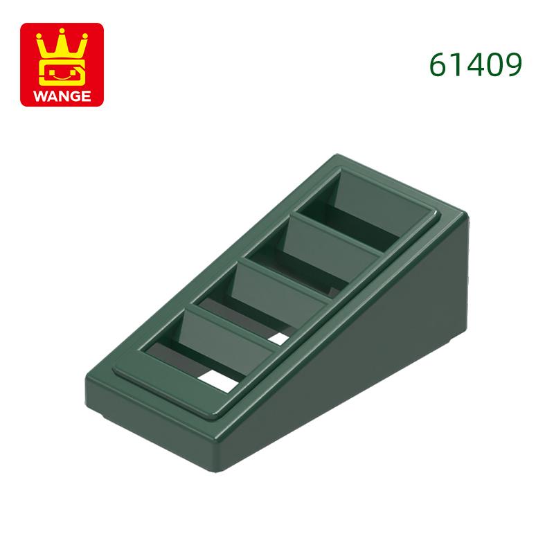 Non-Toxic 331Pcs/Lot 61409 Slope 18 2X1X2/3 With 4 Slots Block Moc Color Accessories Compatible With Brick Diy Children Toy Assembly