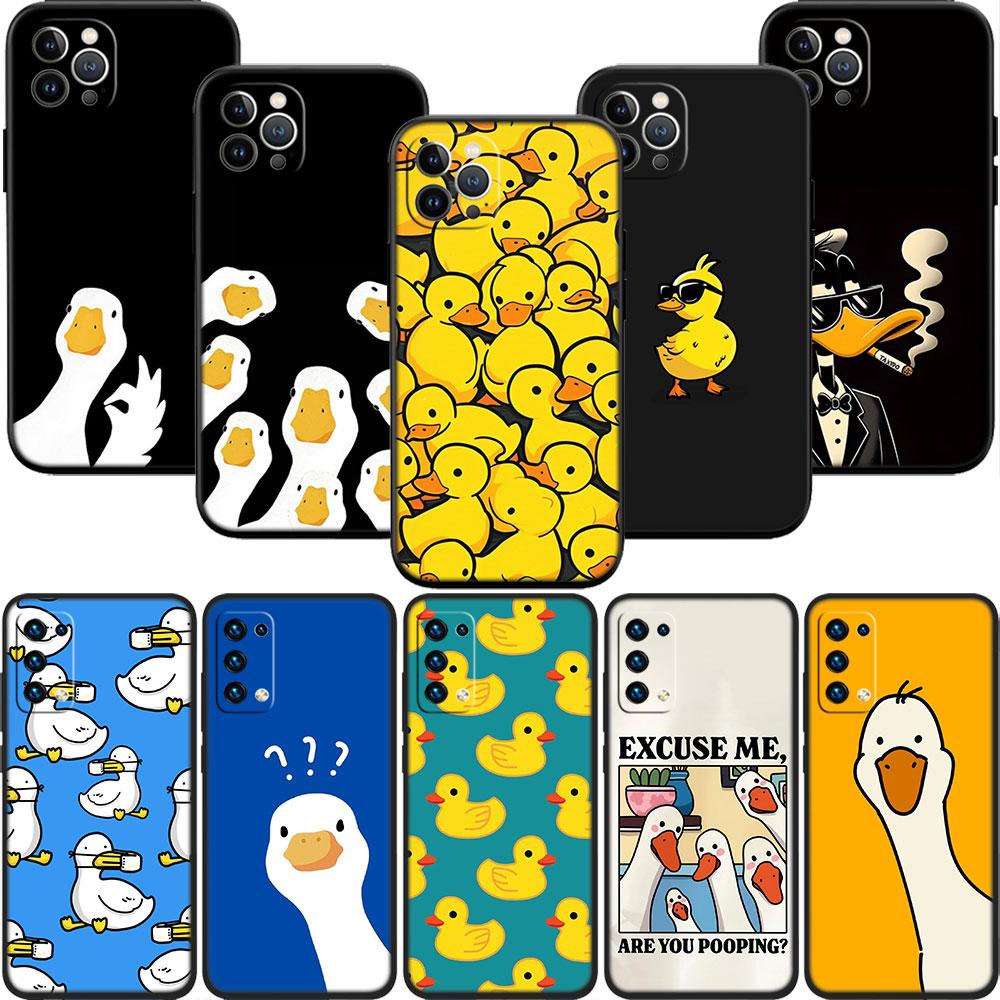 LO40 DUCK Cartoon Soft Shell Phone Case for OPPO A3 Pro A72 A74 A76 A77 A77S A78 A79 A94 A95 A18 A40M A58