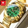 OLEVS Automatic Watches for Man Luxury Brand Original Waterproof Luminous Chronograph Stainless Steel Men Mechanical Watch 6638