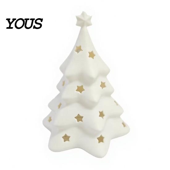 Hollow Star Ornament 3D Printed Christmas Tree Lampshade with Design, Figurine, Festive Desktop Accessory Creative for Home Holiday Decor