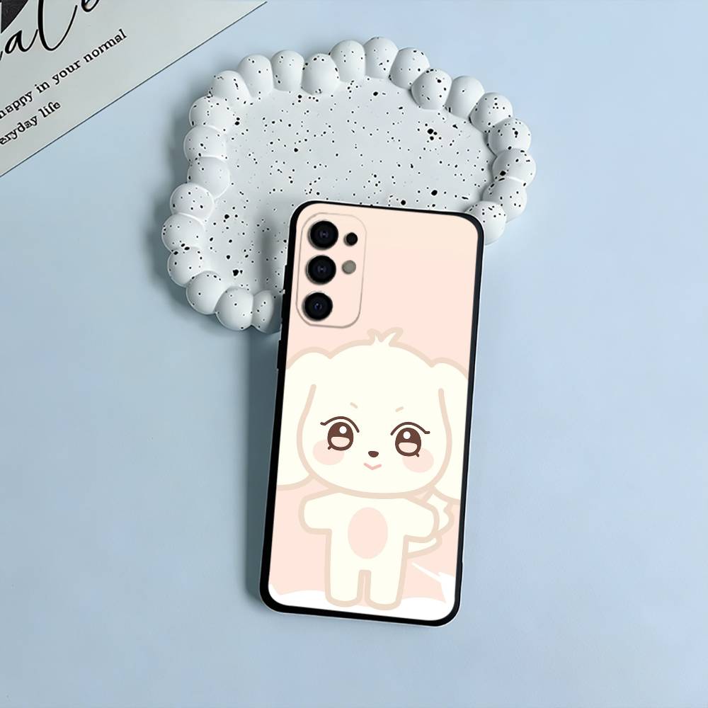 Cute-A-N-I-T-E-E-Z Black Soft Silicone Phone Case for Samsung S25, S24, S21, S22, S23, S30, Ultra, S20, Plus, FE, Lite
