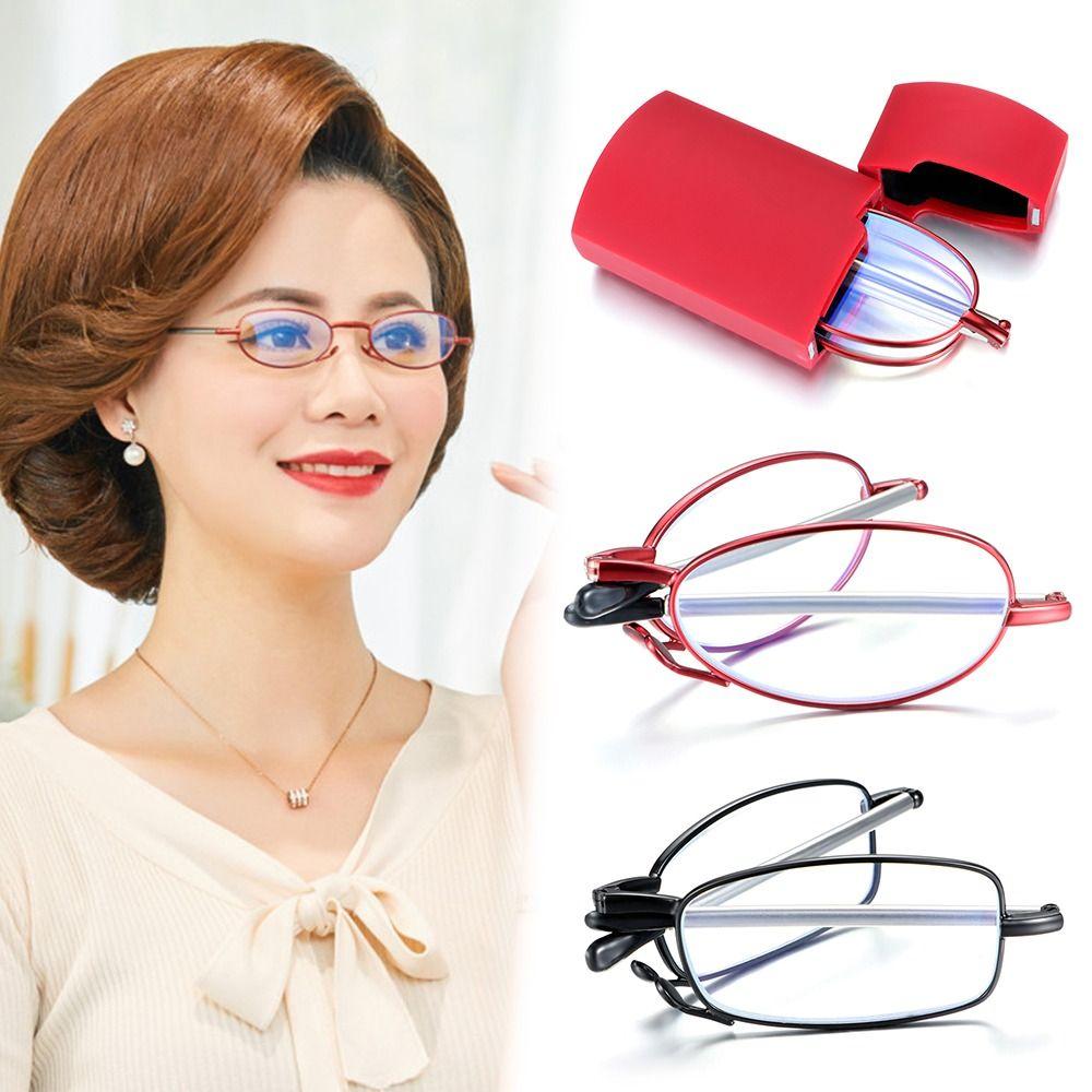 Anti-Blue Light Folding Reading Glasses Readers Glasses with Glasses Case  for Women & Men
