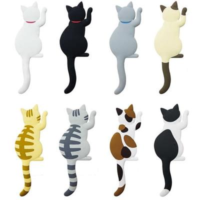 Schlüsselanhängerhaken mit Tiermotiv, Kühlschrankmagnethaken, Handtuchhaken, Schlüsselanhängerhaken mit Katze