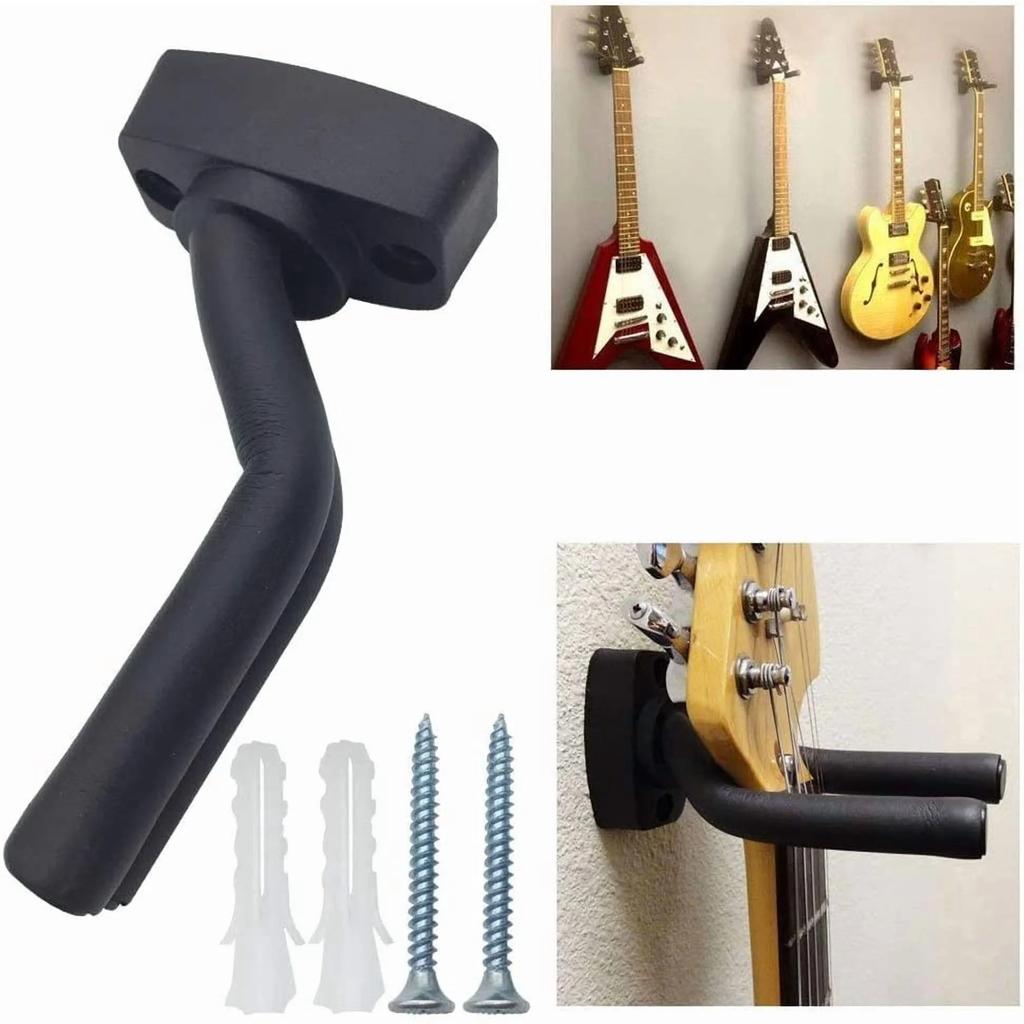 Square 6 Pcs Guitar Hangers Keep Hook Holder Wall Mount for All Size Guitars, Bass, Mandolin, Banjo Mandolin