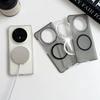 Transparent and Translucent Magnetic Adsorption Ring Phone Case for Honor Magic V5 V3 All-inclusive Camera Protection Back Cover
