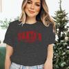 Women T Shirt Santas Favorite Christmas Season Print Tops Tee White Tshirt Female Summer Tshirt Graphic Tee Female Tops Tee