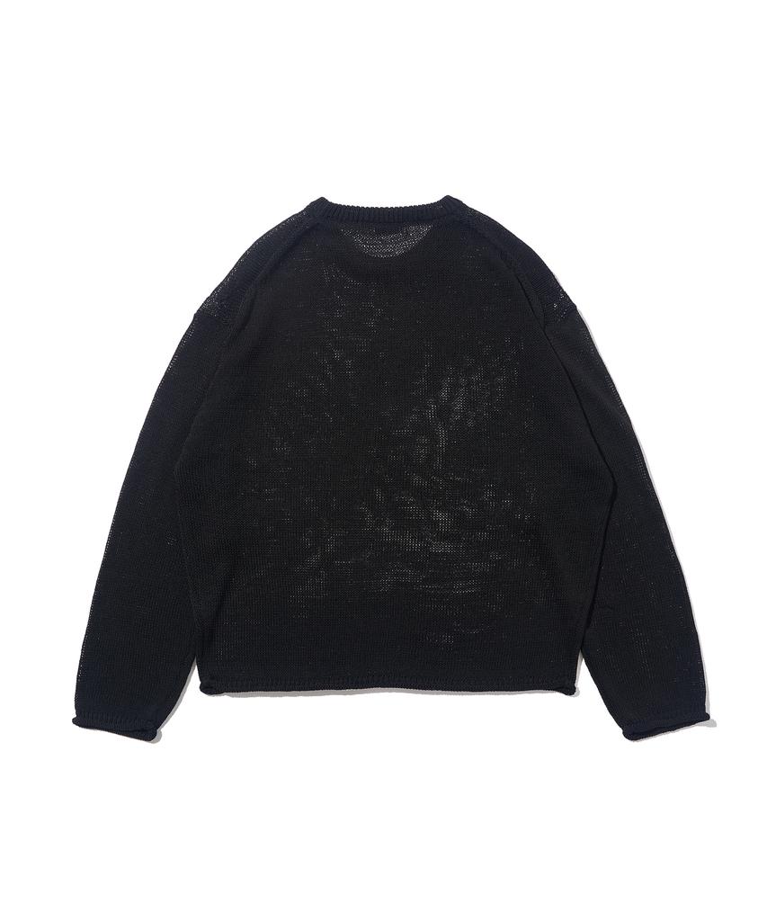CARGOBROS FOR WOMAN Loose Punching Summer Knit (Black)