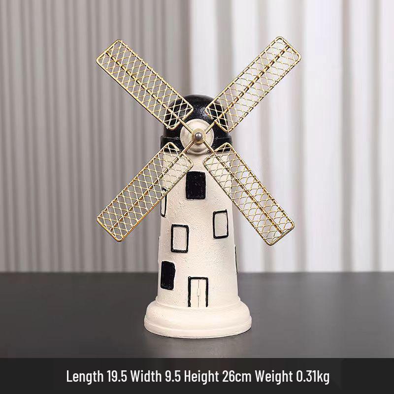 Moderní Retro Nizozemský Větrný Mlýn Vínová Skříňka Stolní Dekorace