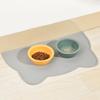 Silicone Pet Placemat: Anti-Spill, Anti-Slip, Waterproof, Easy to Clean, Overlock Edge, Food Leakage Prevention. Suitable for Cats and Dogs.